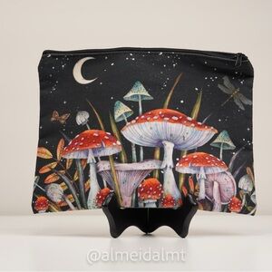 Nighttime Mushroom Cosmetic Bag